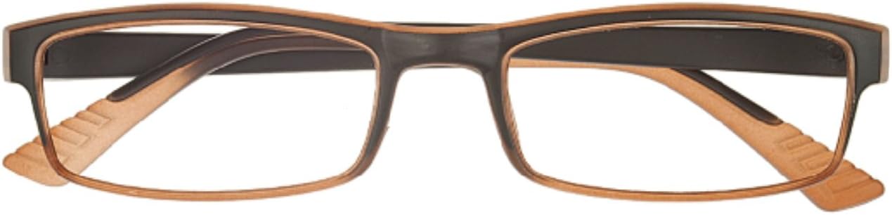 Surf NA L571 Reading Glasses Flexible Temples in Two-Tone Polycarbonate Soft Touch Ultra Lightweight Rods Flex Lens, Ultra Thin and Shatterproof