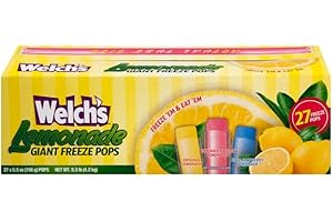 HABP GLOBAL Welch's Lemonade Giant Freezer Pops 5.5 oz 27 Count with HABP Sticker