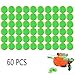 6MILES 60 PCS Safety EVA Foam Soft Refill Discs Bullet Darts Equipment Set for Nerf Vortex Blaster Praxis Nitron Vigilon Proton Ammo Toy Gun Parts Play Game (Green)