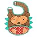 Skip Hop Zoo Little Kid and Toddler Tuck-Away Water Resistant Baby Bib, 6 Months +, Multi Hudson Hedgehog