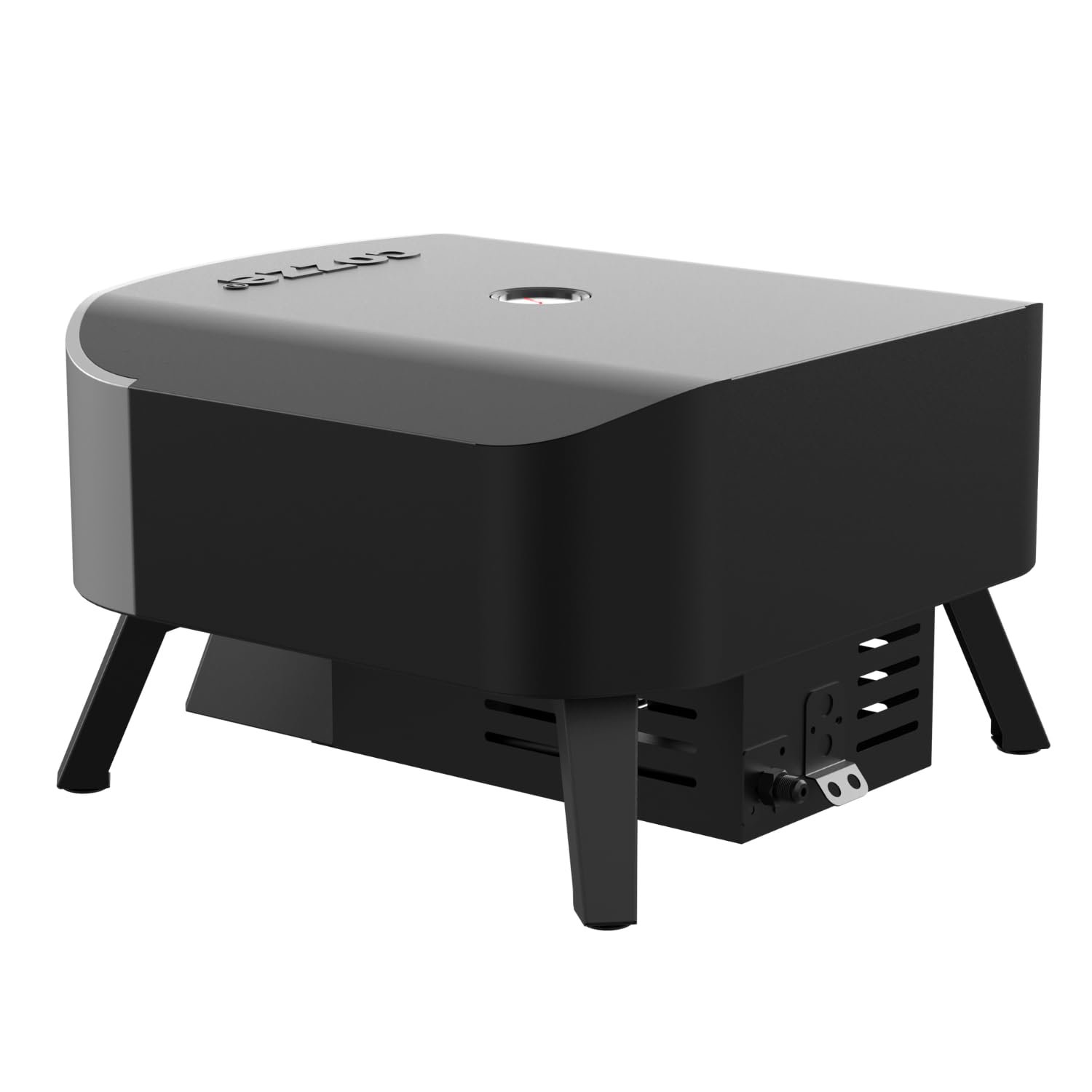 Cozze® 13" Pizzaofen CLASSIC | Gas 30 mbar | Gratis Cordierit Stein | Automatische Einschaltung | Integriertes Thermometer | Edelstahl | Schnellkochzeit 2 min, Schwarz 6