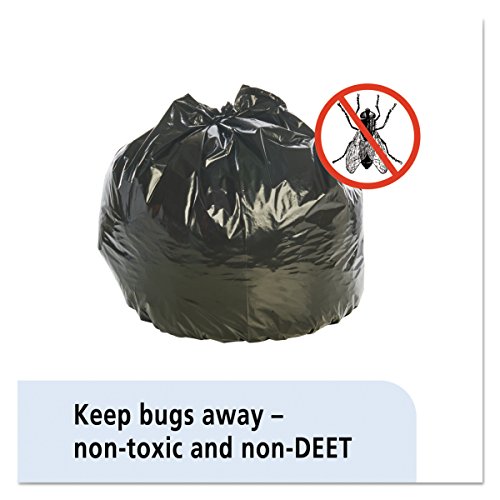 Stout Insect-Repellent Trash Bags with Pest-Guard, 35 Gallons, 2 Milliliters, 33 x 45, Black, 80/Carton (P3345K20) - Thumbnail 2