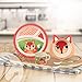 BAMBOO KIDS Meal Set | Kids Plate Set | Toddler Dinner Set | Eco-Friendly Bamboo Dishes | Food-Safe Feeding Set for Toddlers and Little Kids | Boys and Girls | FOX Character by Green Frog Friends