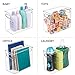 mDesign Tall Modern Stackable Plastic Storage Organizer Bin Basket with Handles for Bathroom Vanity Organization - Shelf, Cubby, Cabinet, or Closet Organizing Decor - Ligne Collection - 4 Pack - Clear
