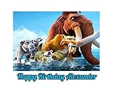 Ice Age Edible Image Photo Cake Topper Sheet Personalized Custom Customized Birthday Party - 1/4 Sheet - 78790