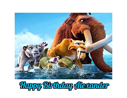 Ice Age Edible Image Photo Cake Topper Sheet Personalized 