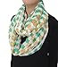 Lina & Lily Pineapple Print Women's Infinity Scarf Lightweight (White)