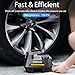 JOYROOM Portable Air Compressor Tire Inflator CY-006, Car Tire Pump with Digital Pressure Gauge (150 PSI 12V DC), Bright Emergency Flashlight - for Auto, Trucks, Bikes, Balls (gray-gen)