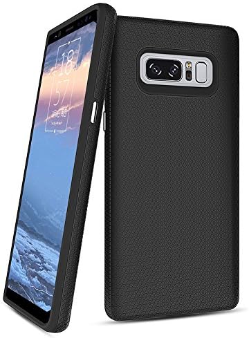 Galaxy Note 8 Case,Singularity Products [Shock Absorbing][Anti Scratch] Heavy Duty Dual Layer Rubber Protective Case Cove Support Wireless Charging for Samsung Galaxy Note8 - Black
