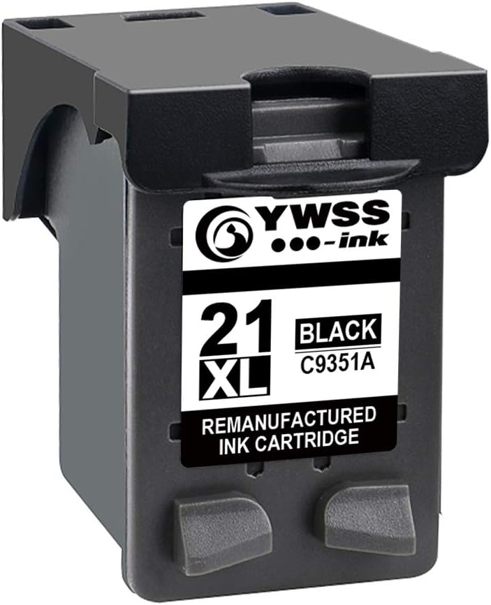 YWSS Remanufactured Ink Cartridge for HP 21XL HP 21 High Yield Ink Cartridge (1 Black) C9351A 