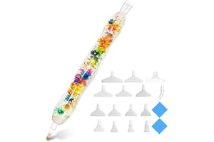 Praise V Do Colorful Flowers 5D Diamond Painting Art Drill Tool Pen Kits Gem Picker for Adults with Pen Tip for Bead Dot Nail Art