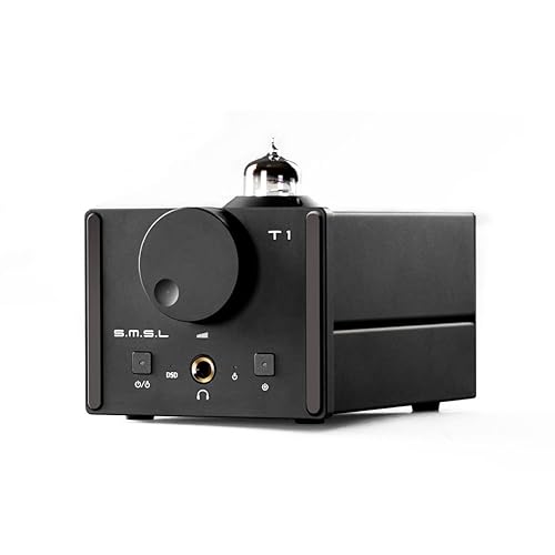 SMSL T1 HiFi Audio DAC USB Optical Coaxial Decoder DSD512 384kHz with Tube Headphone Amplifier