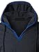 OLLIN1 Mens Long Sleeve Color Block Raglan Henley Shirt with Hoodie