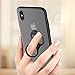 ICONFLANG iPhone X Case, Slim Fit Shell Hard Plastic with Adjustable Ring Holder Stand Anti-Scratch Resistant Cover Case for Apple iPhone X 2017 Release 5.8 inch - Clear
