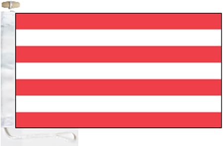 Amazon Com Red And White Horizontal Stripes Courtesy Boat Flag