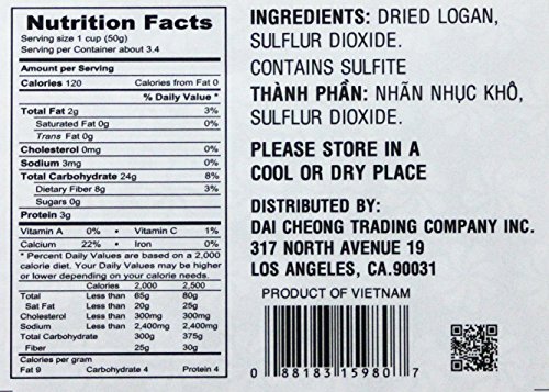 Nhan Nhuc Kho Dehydrated Dried seedless Long gan 6 oz