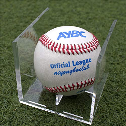 Ideal Swan Baseball Display Case, Acrylic Square Baseball Golf Tennis Ball Transparent Case Holder for Souvenir Storage Box Holder Protection Dust-Proof, Square - Thumbnail 4