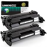 LINKYO Compatible Toner Cartridge Replacement for HP 26A CF226A (Black, 2-Pack)