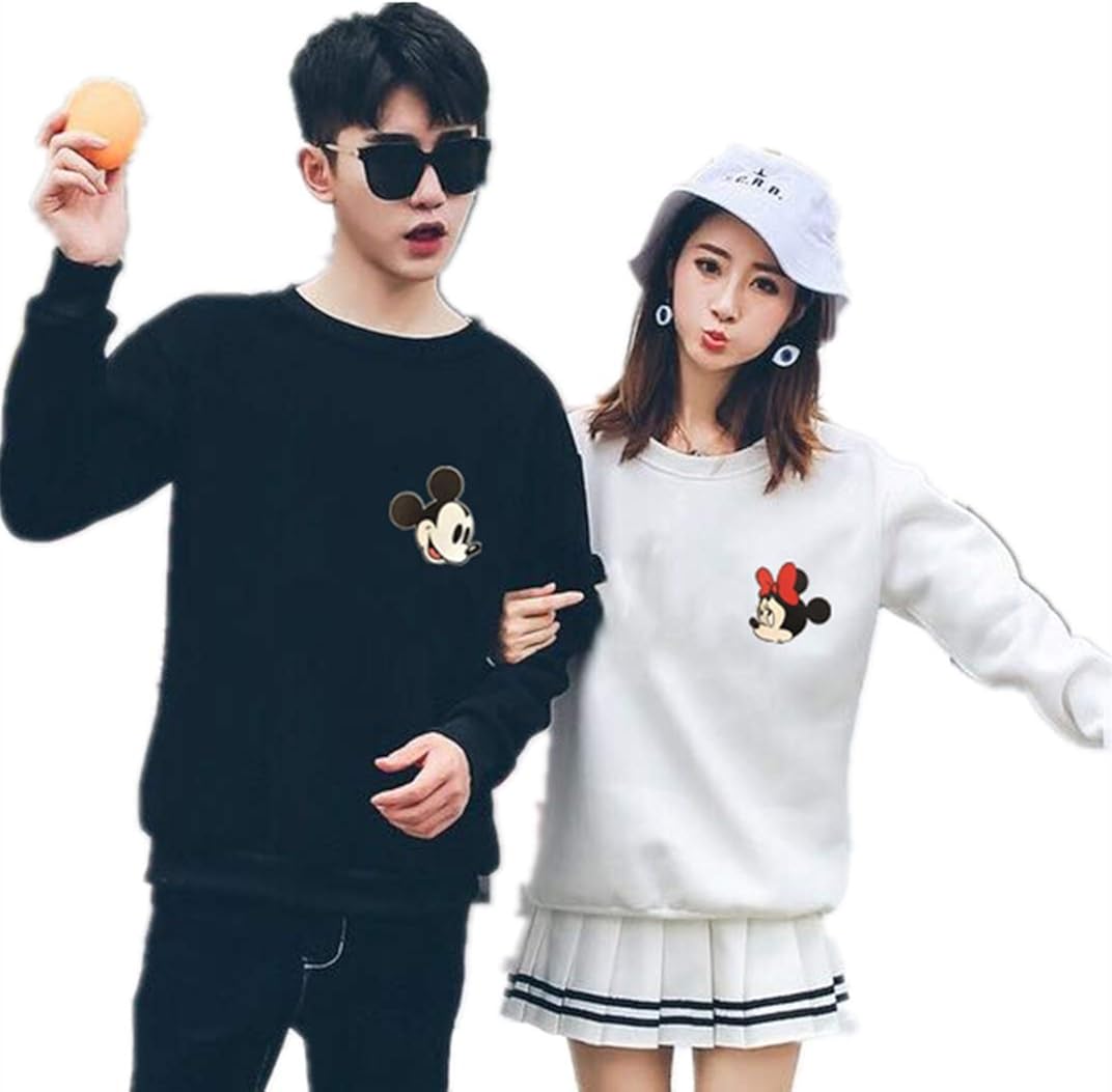 Amazon 3 19 裏起毛 裏毛 ディズニー キャラクター ミッキー ミニー トップス トレーナー スウェット ペアルック 男女兼用 綿 トレーナー パーカー 通販