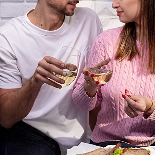 Krosno Stemless Red Wine Glasses Set of 6 19.6 oz Harmony