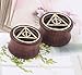 Deathly Hallows Organic Wood Flesh Tunnels Double Flared Ear Stretcher Saddle Plugs Gauge 8mm - 20mm