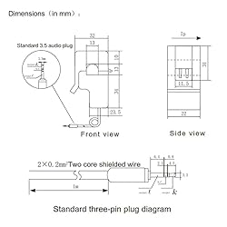 SYUAB 2Pcs 30A/1V SCT013000 Non-invasive Split