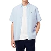 Lacoste Men's Regular Fit Linen Casual Button Down