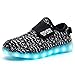 LakeRom Boys & Girls Lovely LED Light Shoes USB Charging Luminous Flashing Sneakers LRLED06-Black-33