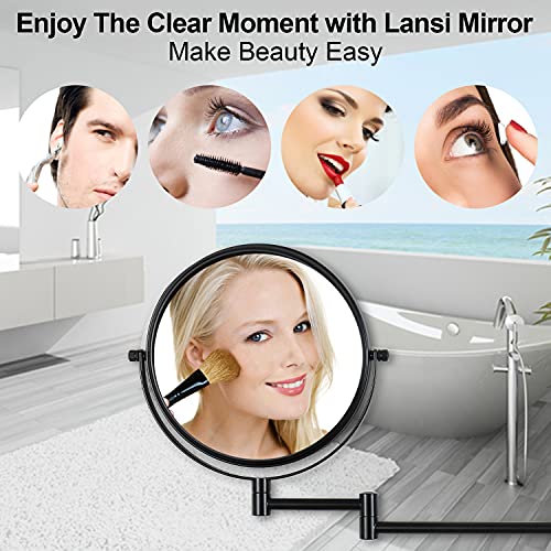 Lansi 10x Magnifying Wall Mounted Makeup Mirror,10X Magnification