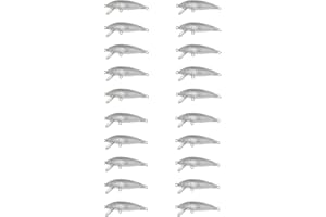 Jerkbait Fishing Lure Blanks, 20pcs Unpainted Crankbaits Blank Lures Set, Musky Lure Blanks,Fishing Hard Lures (3.8g/5cm)