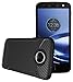 Moto Z Force / Moto Z Force Droid Case, TUDIA Carbon Fiber Design Lightweight [TAMM] TPU Bumper Shock Absorption Case for Motorola Moto Z Force (Black)