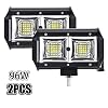 WZTO Led-werklamp, 12 V, 24 V, 96 W, Cree LED, extra schijnwerper, 1000 lm, auto, schijnwerper, offroad, schijnwerper…