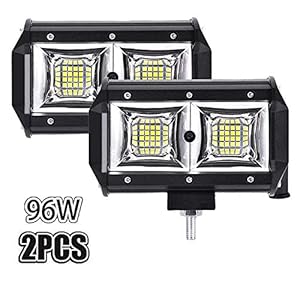 WZTO Led-werklamp, 12 V, 24 V, 96 W, Cree LED, extra schijnwerper, 1000 lm, auto, schijnwerper, offroad, schijnwerper…