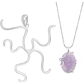 BENECREAT Sterling Silver Pendant Blank, 5 Claws Prong Setting, Handmade Twist Pendant Tray for Nuggets, DIY Necklace Jewelry Finding, 32x26x1mm, Platinum