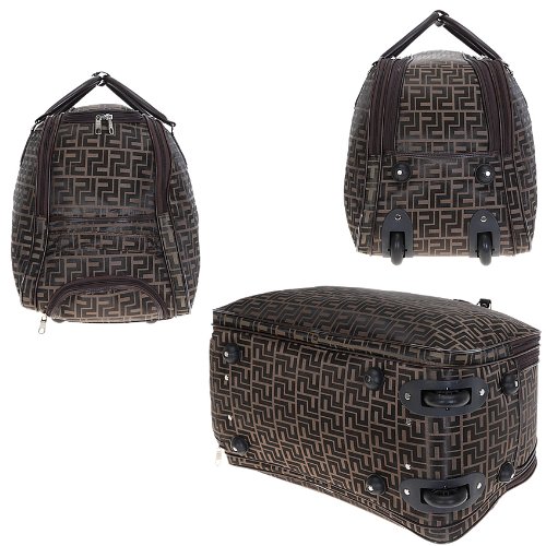 Trolley FASHION Rollreisetasche 54 cm / 60 Liter Reisetasche Trolly Koffer BRAUN