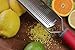 Fine Lemon Zester Cheese Grater Sharp Stainless Steel Blade Easy To Use On Parmesan, Citrus, Ginger, Garlic, Nutmeg, Food, Coconut, Chocolate Soft Red Handle Plus Safety Cover