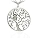 SCIONE Czech Stones Owl Kabala Tree of Life Pendant Necklace with 27 Inch Chain
