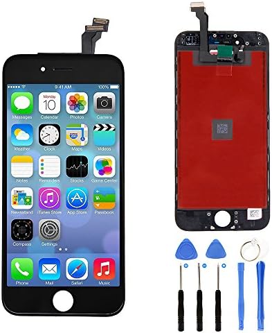 iphone 6 LCD touch screen digitizer components for iphone 6 (4.7 inch) replacement and With Free Tools (Black)