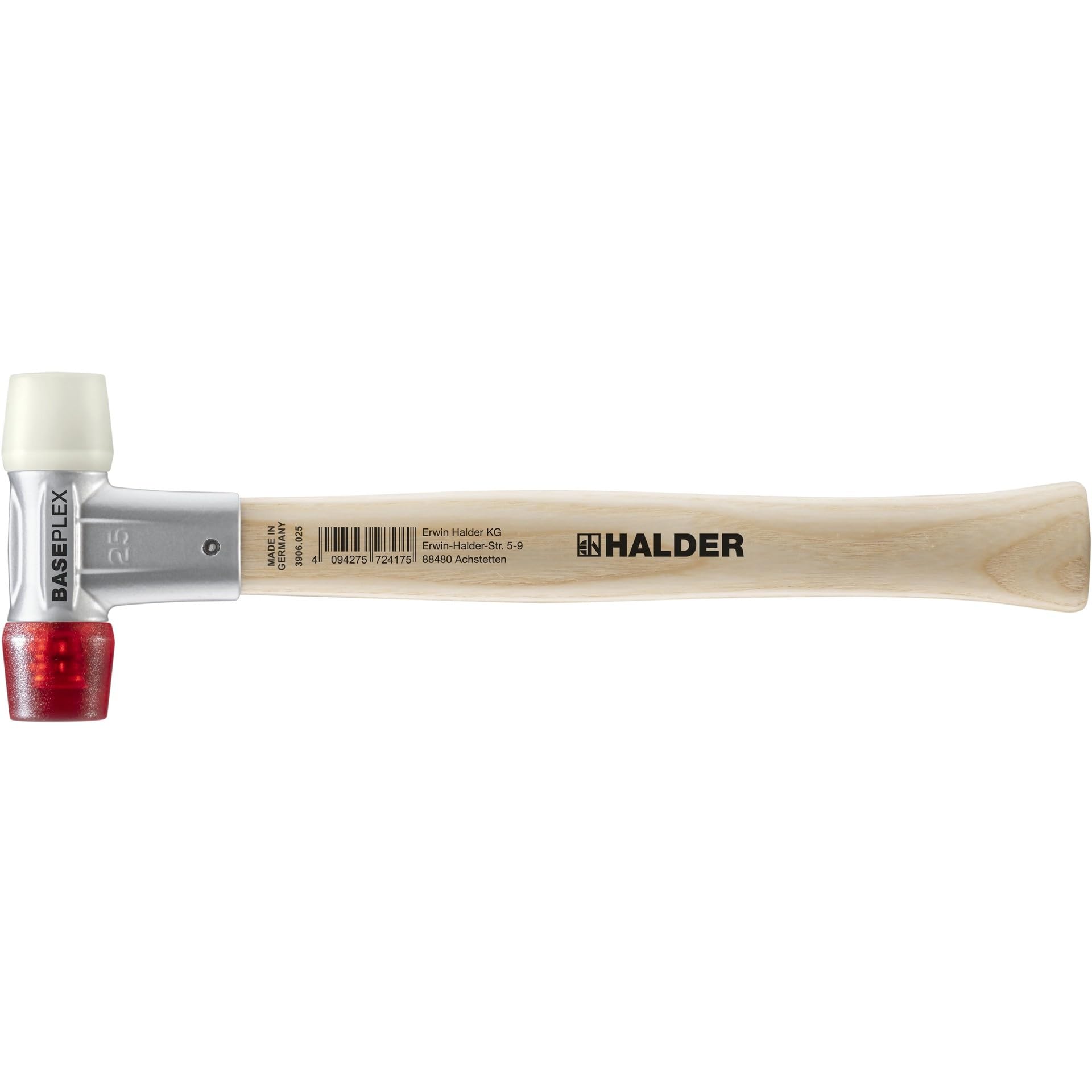 Halder 3968025 25 mm CA/Nylon EH 3968 "Baseplex" Soft-Face Mallet - Multi-Colour