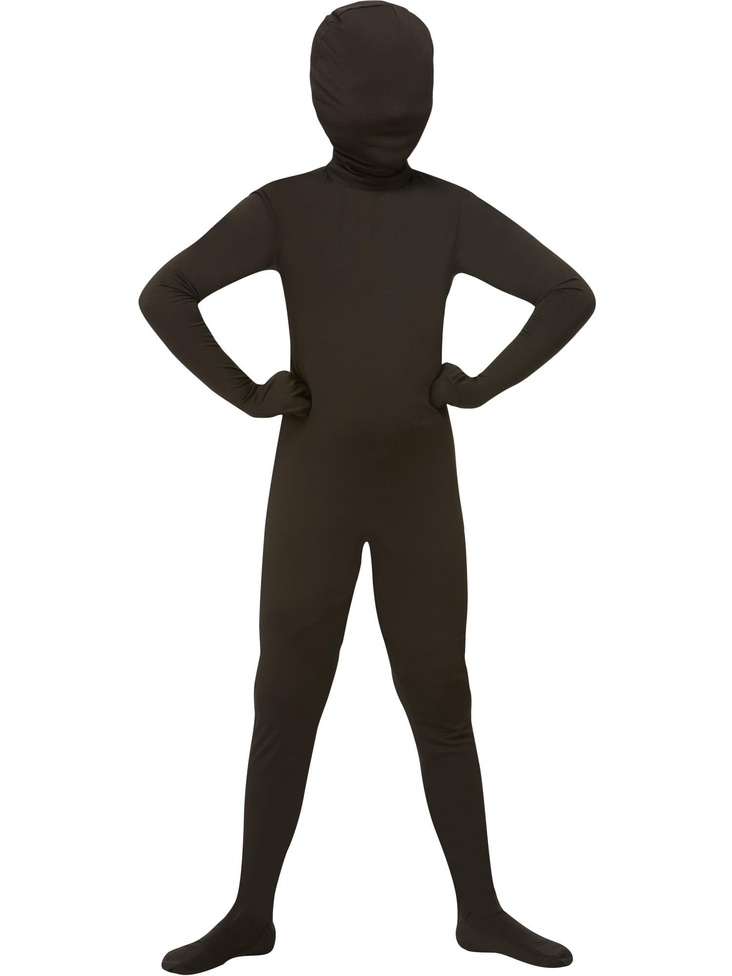 Smiffys Second Skin Kids Suit, Black, Boys Fancy Dress, Child Dress Up Costumes