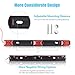 MICTUNING Red Clearance ID BAR Marker Light 3 Light 9 LED 14.2 inches Sealed Trailer Light Bar with Stainless Steel Black Base for Trailer Truck Boat