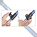 Himal Outdoors 2 PCS Adjustable Travel Hiking Walking Stick Trekking Pole with EVA Foam Handle,Quick Adjust Flip-lock - Cork Grip, Padded Strap (Blue-Silver)