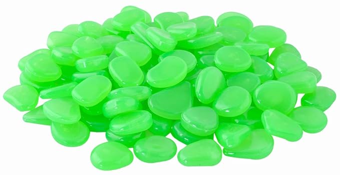 Iso Trade Leuchtsteine Leuchtkiesel Dekoration Nachtleuchtende Steine Floureszierend 5186