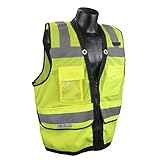 Radians SV59Z-2ZGD-M Class 2 Heavy Duty Surveyor Safety Vest, Hi-Viz Green, Medium