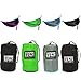 Double Parachute Camping Hammock with Straps & Carabiners by Mad Grit
