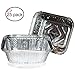 Tiger Chef TC-20388 Durable Aluminum Oblong Foil Pan Containers with Board Lids, 1 Pound Capacity, 5.56
