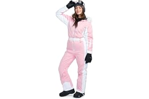 Tipsy Elves Snow Suits for Women - Retro Cute Women’s Insulated Ski Suit - Warm Waterproof Winter One Piece Outfit
