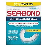 Sea Bond Original Lowers Denture Adhesive Wafers, 30 CT (Pack of 4)