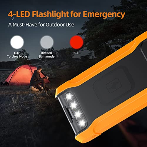 PD 25W Solar Power Bank, 30000mAh Solar Charger with 4 Outputs & 3 Inputs, External Backup Battery with Digital Display, LED Flashlight for iPhone, Tablet, Samsung and Outdoor Camping