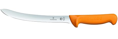 Victorinox Swibo Küchen-/Fischmesser, 20 cm Klinge, Normaler Schliff, Flexible Klinge, gelb